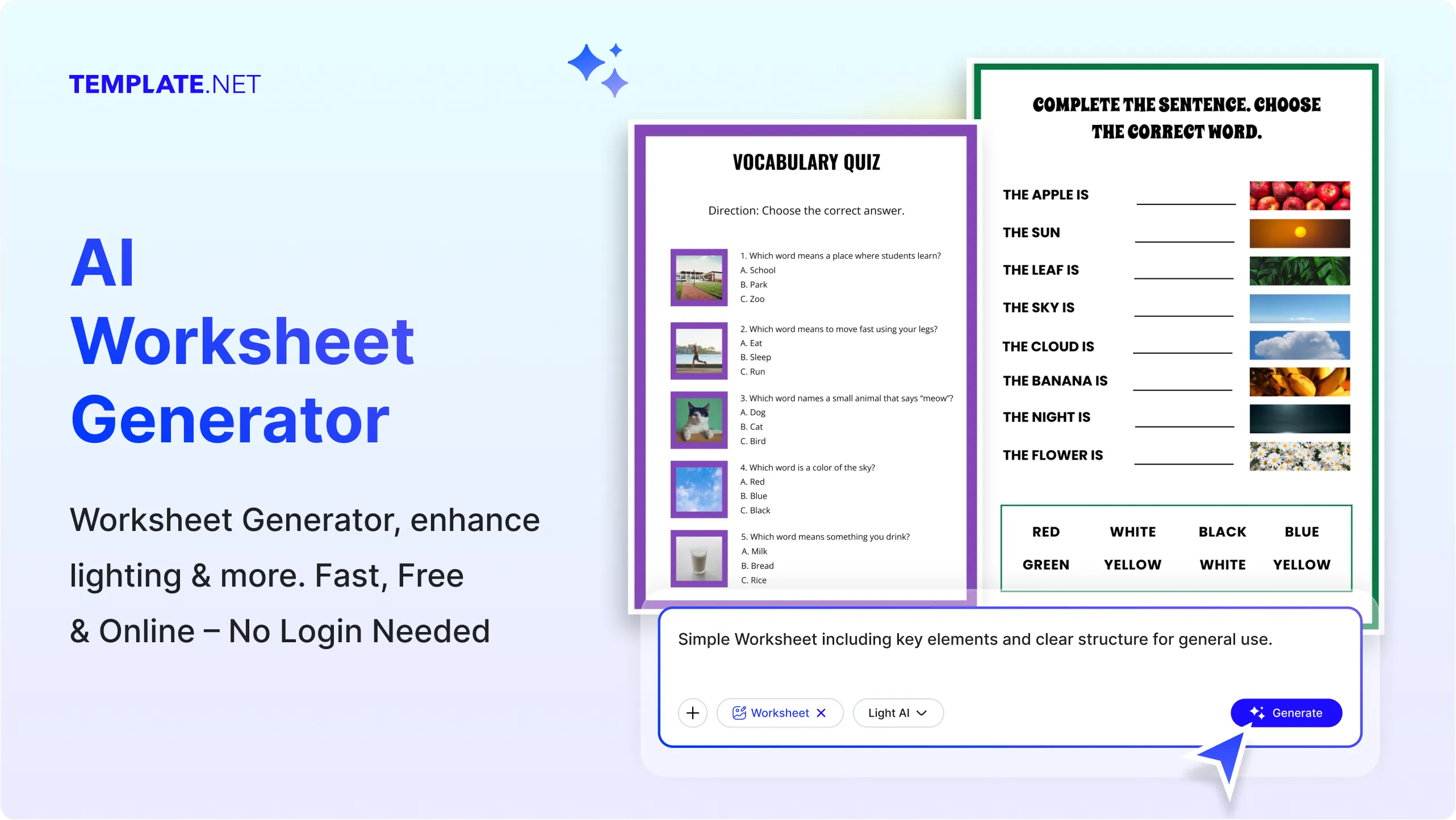 Free AI Worksheet Generator, Create Worksheet Images Online [ No Signup ]